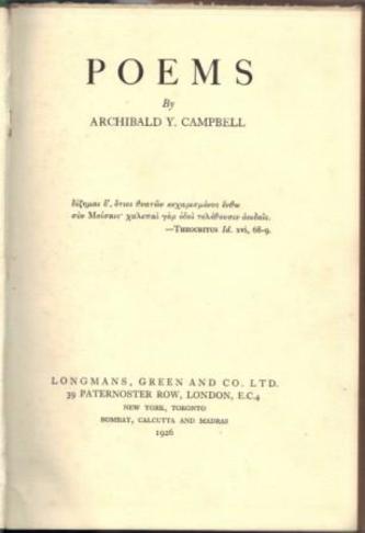 CAMPBELL, Archibald Y.